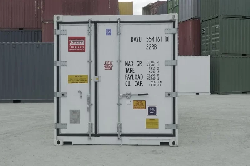 Gebrauchter 20 Fuß Kühlcontainer. Weiß